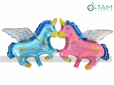 Bong bóng kiếng ngựa Pony có cánh 40cm BBK-NGUA-01